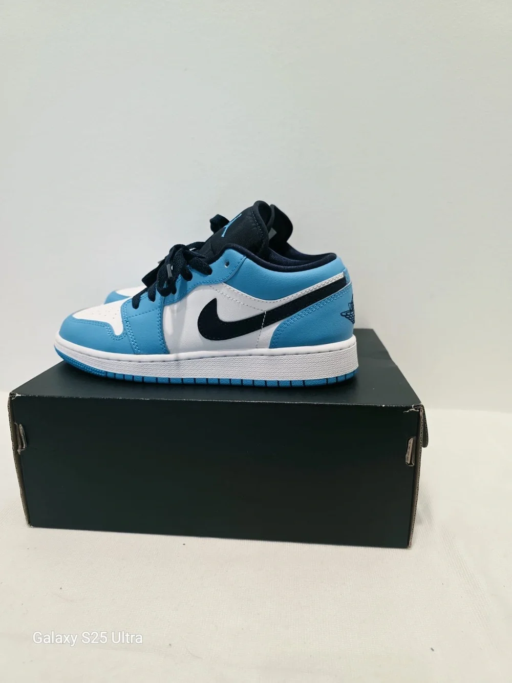 Nike Low Top Sneakers - White & Carolina Blue with Black Accents